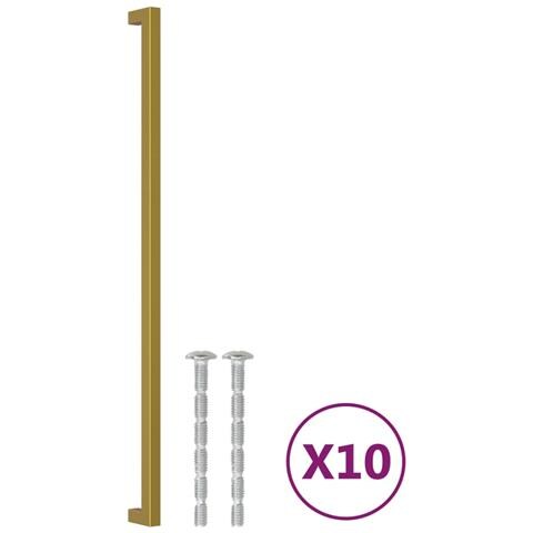 Maniglie per Mobili 10 pz Oro 480 mm in Acciaio Inox - Foto 2