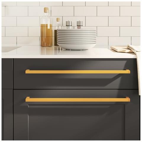 Maniglie per Mobili 10 pz Oro 480 mm in Acciaio Inox - Foto 1