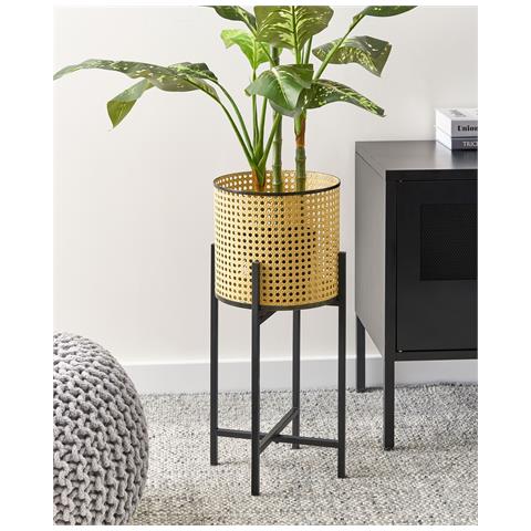 Vaso Per Piante Rialzato Fallopia Metallo 25 Cm Beige - Foto 1