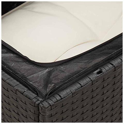 Set Divani da Giardino con Cuscini 7pz Nero Polyrattan - Foto 10