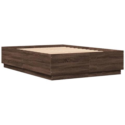 Giroletto Luci Led Rovere Marrone 150x200 Cm Legno Multistrato - Foto 3