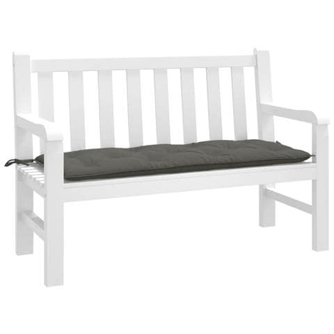 Cuscino Panca Giardino Grigio Scuro Mélange 120x50x7 Cm Tessuto - Foto 1