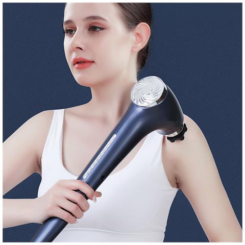 Pistola Per Massaggio Fascia Con Manico Lungo. Con 4 Diverse Teste E 5 Livelli Di Potenza. - Foto 2