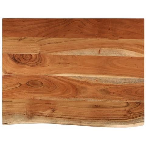 Piano Bagno 70x60x2,5 Cm Rettangolare Legno Massello Di Acacia - Foto 2