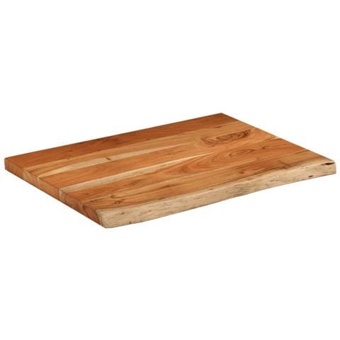 Piano Bagno 70x60x2,5 Cm Rettangolare Legno Massello Di Acacia - Foto 3