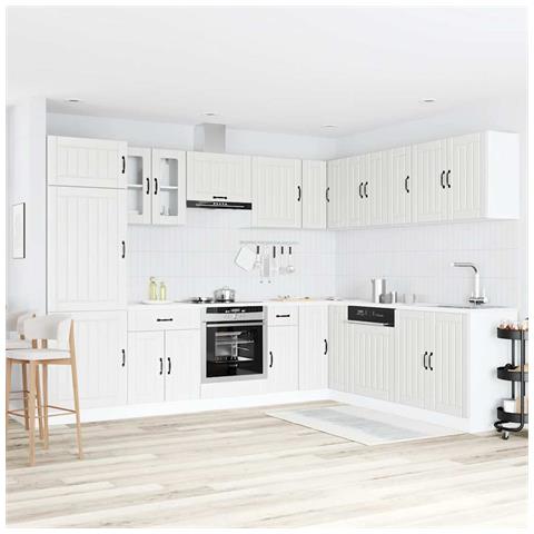 Set Mobili Da Cucina 14 Pz Lucca Bianchi Legno Multistrato - Foto 3