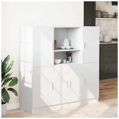 Set Di Mobili Da Cucina 3 Pz Bianco In Truciolato - Foto 3