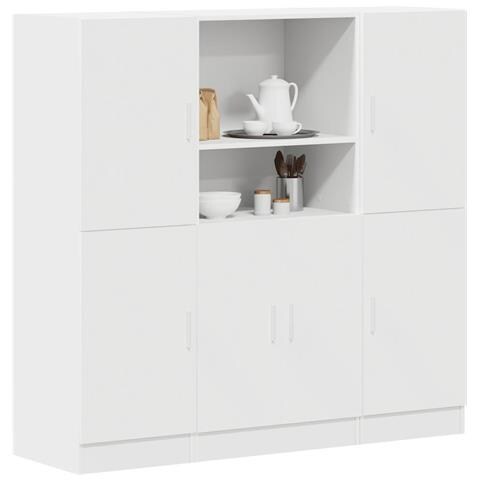 Set Di Mobili Da Cucina 3 Pz Bianco In Truciolato - Foto 1