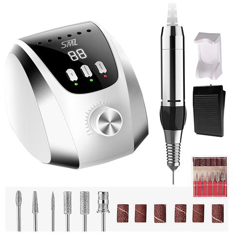 Fresa Per Unghie Da 68w Con Pedale Di Controllo, Fino A 30.000rpm. Velocità Regolabile. Include 6 Teste Di Lucidatura E 6 Lime. - Foto 1