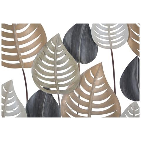 Decorazione In Metallo 3d Foglia 16 - Multicolore - Metallo - 103,5x5x84 Cm - Foto 2