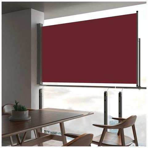 Lusso Casadino - Tenda Da Sole Laterale Retrattile Per Patio 140x300 Cm Rossa - Foto 8