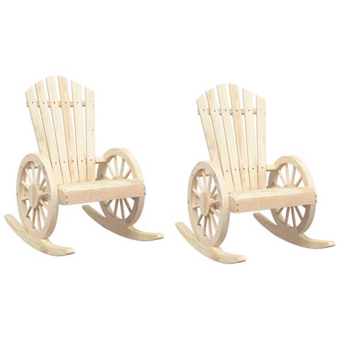 Lusso Casadino - Sedie A Dondolo Adirondack 2 Pz In Legno Massello Di Abete - Foto 1