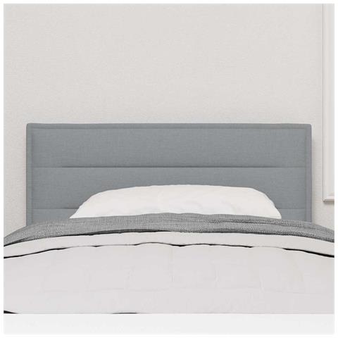 Testiera vivaXL Design Linee Grigio Chiaro 80 cm Tessuto - Foto 2