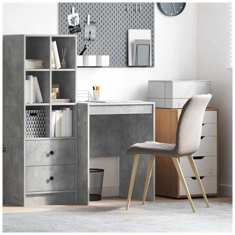 Scrivania per scrivere Grigio cemento Cemento 60 x 50 x 76 cm - Foto 2