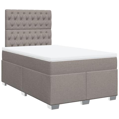 Giroletto a Molle con Materasso Tortora 120x190 cm in Tessuto - Foto 1