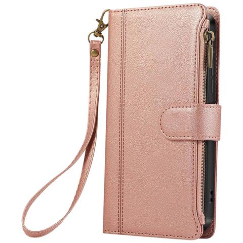 Custodia A Portafoglio Per Galaxy S25 / S24 Con Cerniera E Tracolla Staccabile - Foto 1