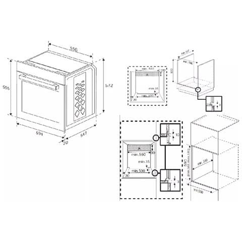 Forno Multifunzione Da Incasso 72l 60cm Con Pulizia Pirolitica, Nero - Bbis17301bmp - Foto 7