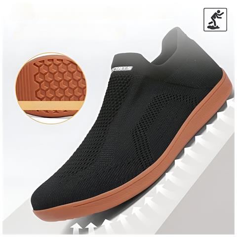 Scarpe Sportive Da Corsa Slip-on Traspiranti In Rete Unisex Nere 38 - Foto 2