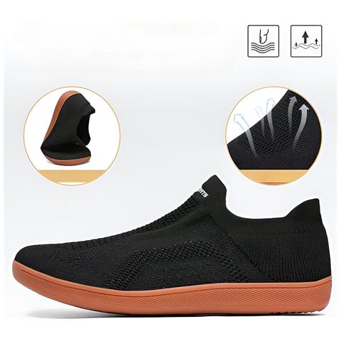 Scarpe Sportive Da Corsa Slip-on Traspiranti In Rete Unisex Nere 38 - Foto 5