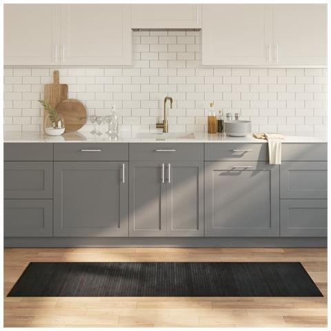 Tappeto Rettangolare Grigio 60x200 Cm In Bambù - Foto 8