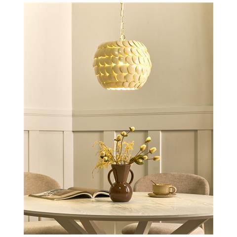 Lampadario Maskeliya Guscio Di Cocco Beige - Foto 1