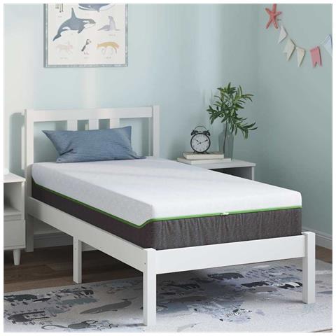Materasso Bianco e Grigio 80 x 160 cm Molle Insacchettate - Foto 2