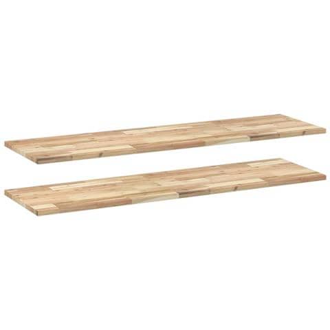 Mensole da Parete 2 pz 140x40x2 cm Legno Acacia Non Trattato - Foto 1