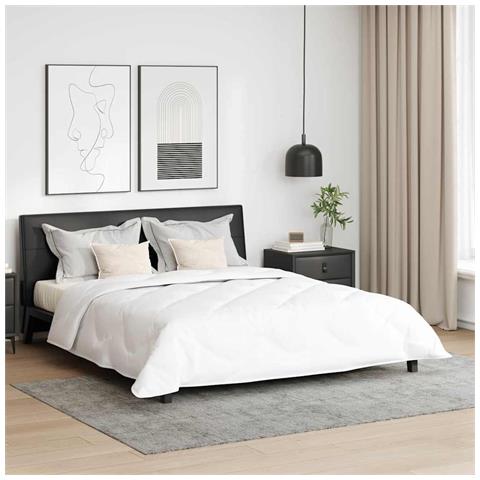 Piumone con cuscini Argyle 3 pcs Bianco 200 x 200 cm Microfibra - Foto 2