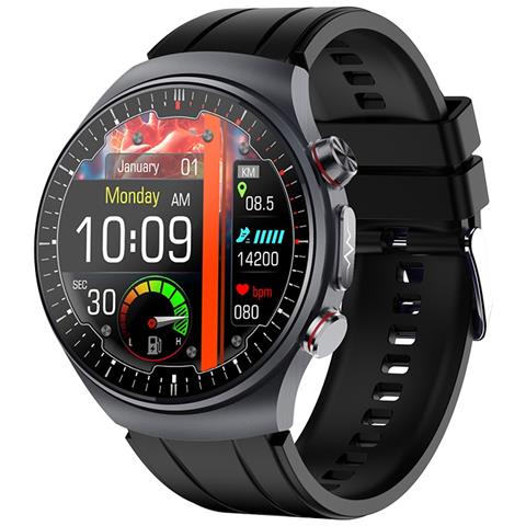 Smartwatch Amoled Ecg - Cinturino In Silicone Nero, Monitoraggio Avanzato Della Salute - Foto 1