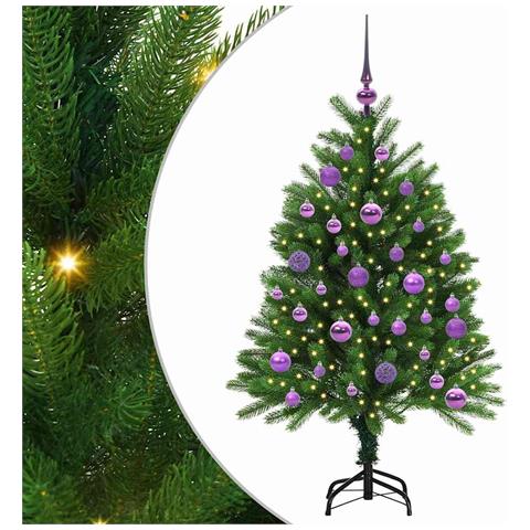Albero di Natale con 150 LED con supporto Verde 120 cm PE - Foto 1