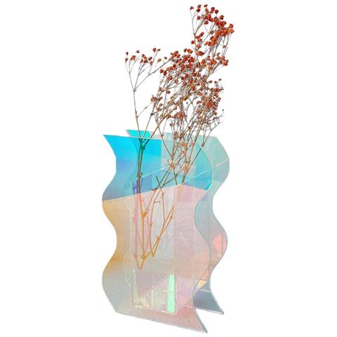 Vaso Ornamentale Creativo Iridescente In Acrilico - Arredamento Moderno Per La Casa - Foto 1