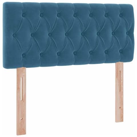 Letto con Contenitore Blu Scuro 90 x 200 cm Velluto - Foto 9