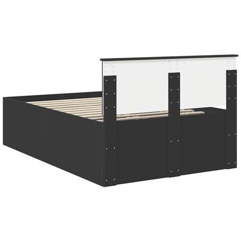 Struttura del letto Nero 120 x 200 cm Legno multistrato - Foto 9