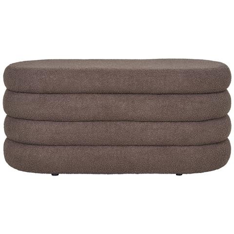 Panca Contenitore Dartford In Teddy Marrone 103 Cm - Foto 1