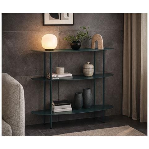 Console Saturno In Metallo Ottanio 90x28x81 Cm - Foto 8