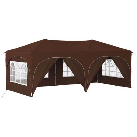 Tenda per feste a pop-up 575 x 288 x 245 cm Marrone - Foto 1