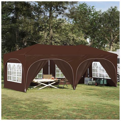 Tenda per feste a pop-up 575 x 288 x 245 cm Marrone - Foto 2
