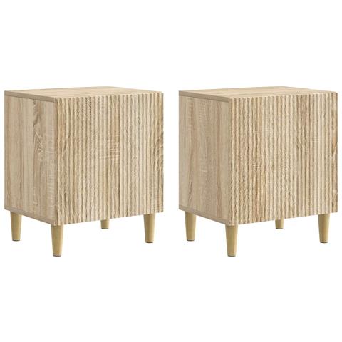 Armadio da Notte 2 pcs Rovere Sonoma 43 x 34,5 x 50 cm - Foto 1
