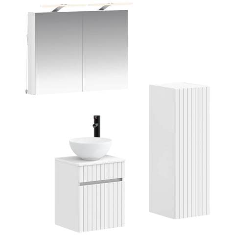 Set di mobili per il bagno 4 pcs Bianco - Foto 1