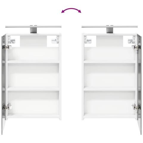 Set di mobili per il bagno 4 pcs Bianco - Foto 9