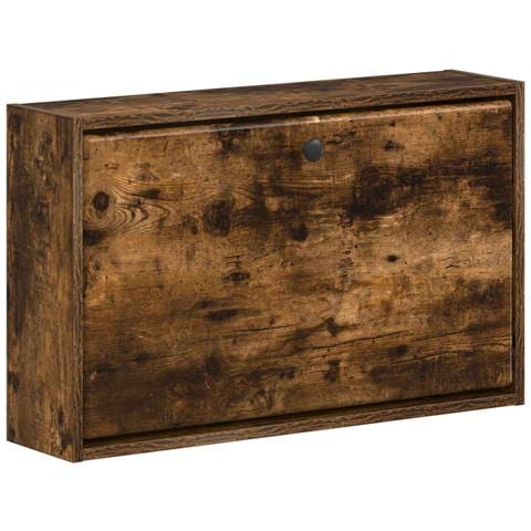 Mobiletto per Scarpe da Muro BREDA 71 x 17 x 43 cm Rovere Fumo - Foto 1