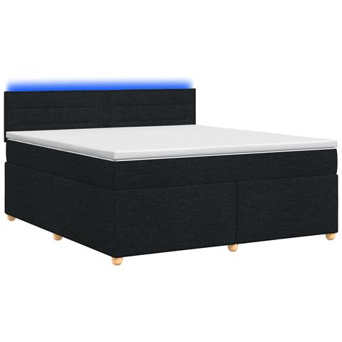 Letto box spring con materasso Nero 180 x 200 cm Tessuto - Foto 1