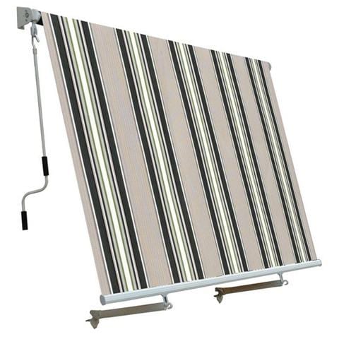 Tenda da Sole a Caduta con Bracci Righe Verdi - Foto 1