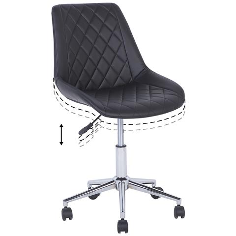 Sedia Da Ufficio In Pelle Sintetica Nera Maribel - Foto 19