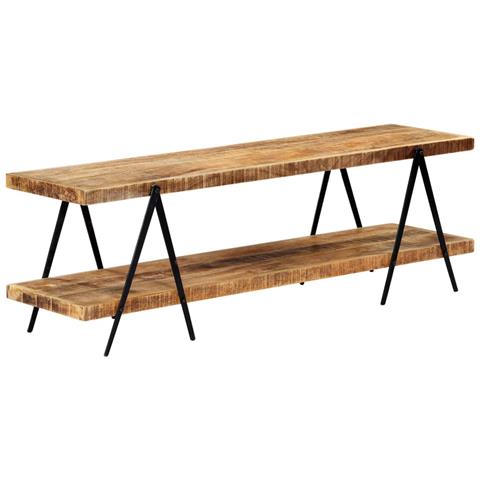 Mobile Porta Tv 160x40x50 Cm In Legno Massello Di Mango - Foto 19