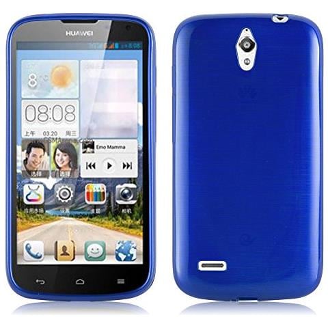Custodia Compatibile Con Huawei Ascend G610 In Blu - Coperchio Protettivo In Silicone Tpu Flessibile Con Design Spazzolato - Foto 1