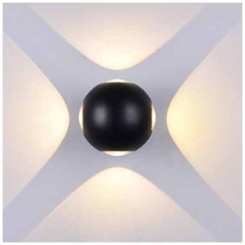 V-tac Vt-834 Lampada Led 4w Da Parete Forma Sferica Nero Wall Light Bianco Naturale 4000k Ip65 - Sku 8554 - Foto 1