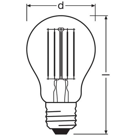Lamp. Filam Goccia 10/1521L E27 C - Foto 1