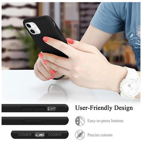 Custodia Compatibile Con Apple Iphone 11 6.1 In Liquid Nero - Coperchio Protettivo In Silicone Tpu Flessibile - Foto 11