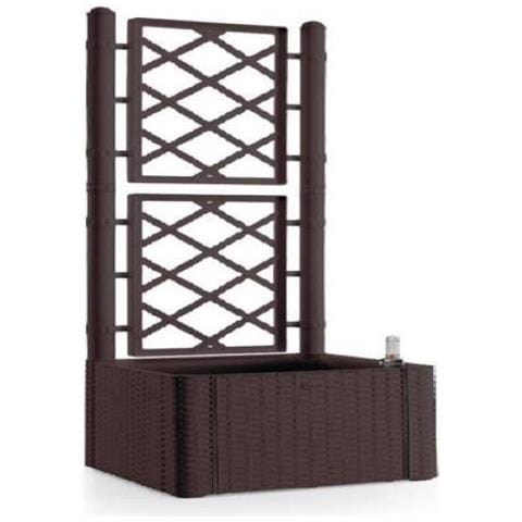 Bac A Fleurs Rectangulaire Natural Deluxe Avec Treillis - 100 X 43 X H 142 Cm - 90 + 6,5 L Dans La Rserve - Moka - Foto 2
